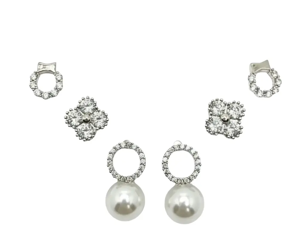 Pearl Impress Trio Earrings
