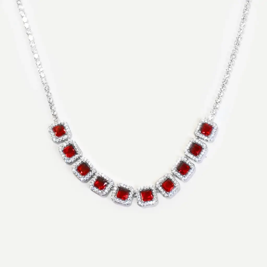 Red Tennis Necklace