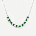 Green Tennis Necklace