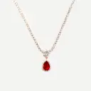 Red Teardrop Tennis Necklace