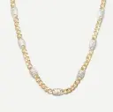Oval Pavé Chain Necklace