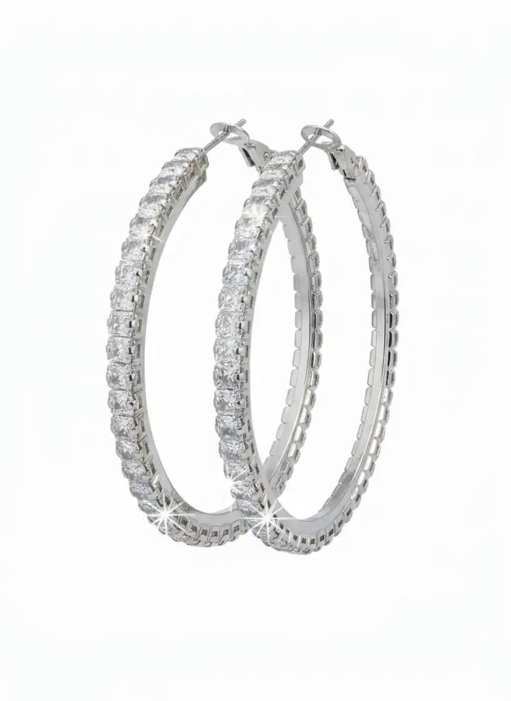 Tennis Silver Hoops
