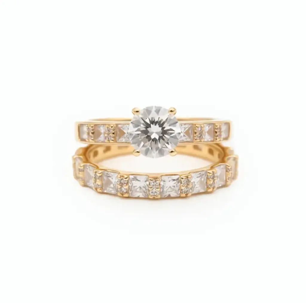 Celeste Solitaire & Eternity Ring