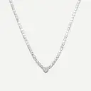Silver Heart Tennis Necklace