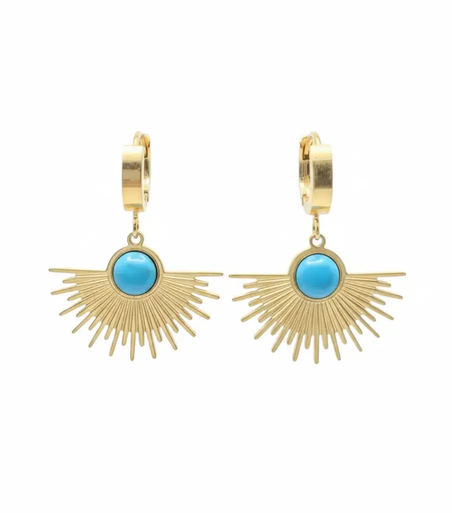 Turquoise Fan Dangles