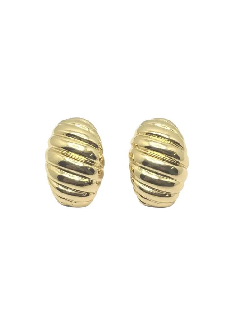 Grooved Dome Earrings