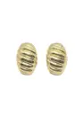 Grooved Dome Earrings