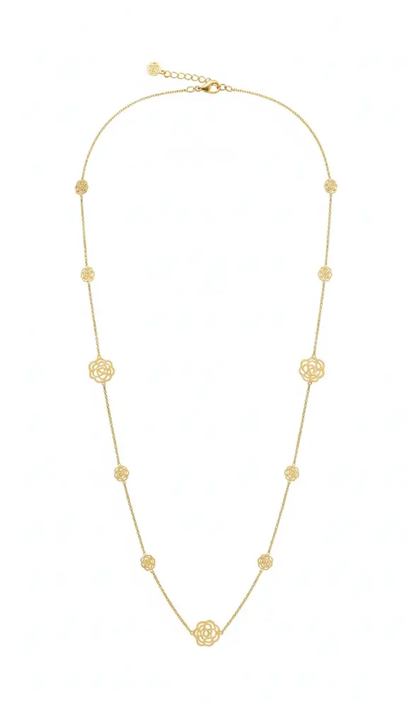 Rosette Station Necklace