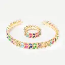 Rainbow Silk Bracelet & Ring