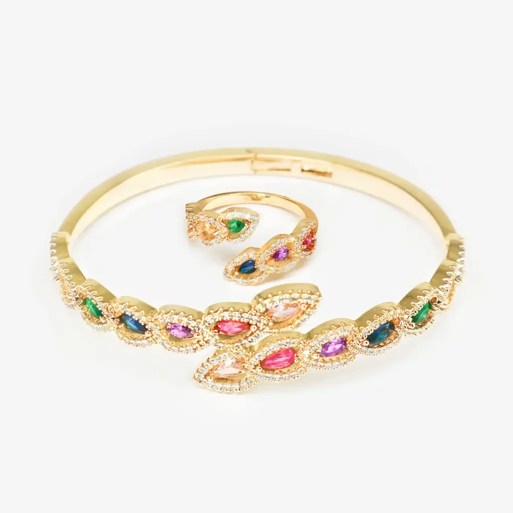 Multicolor Mingle Bracelet & Ring