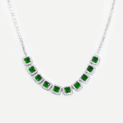 Green Tennis Necklace