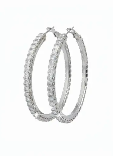 Tennis Silver Hoops