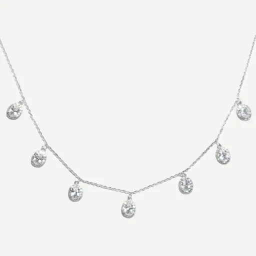 Crystal Silver Choker