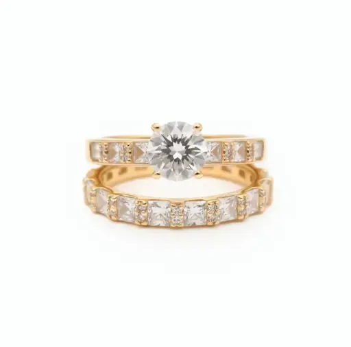 Celeste Solitaire & Eternity Ring