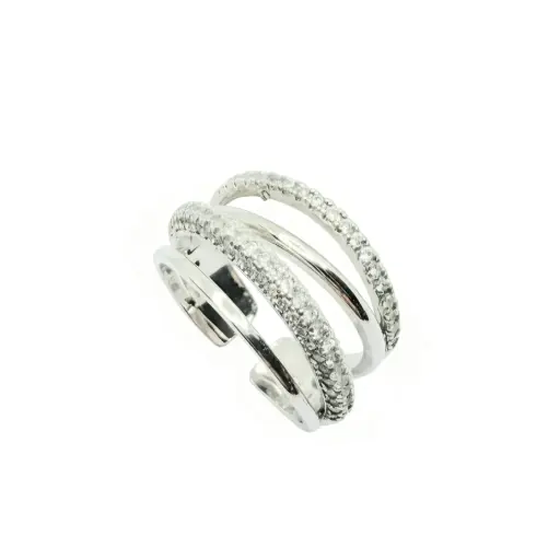 Triple Pavé Row Ring