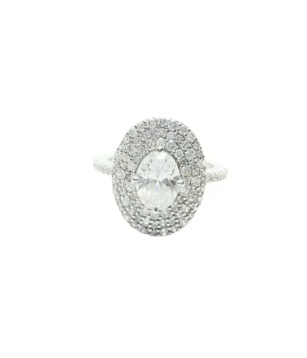 Oval Crystal Ring