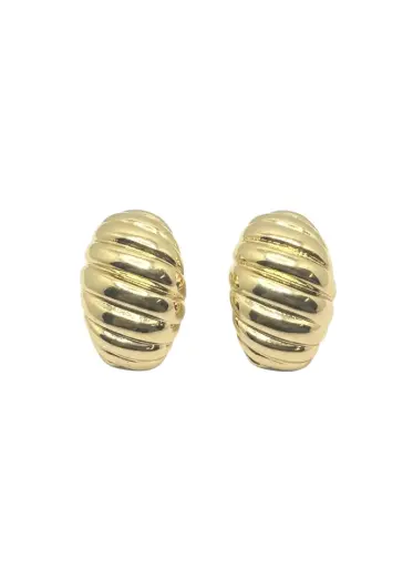 Grooved Dome Earrings