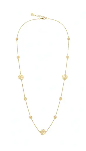 Rosette Station Necklace