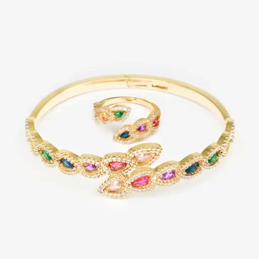 Multicolor Mingle Bracelet & Ring